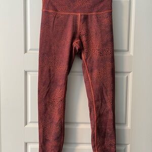 lululemon athletica Rust Red Patterned Leggings